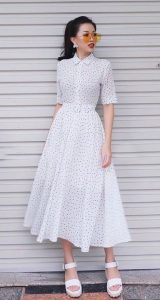 vestido romantico midi