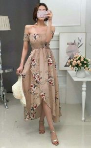 vestido romantico midi