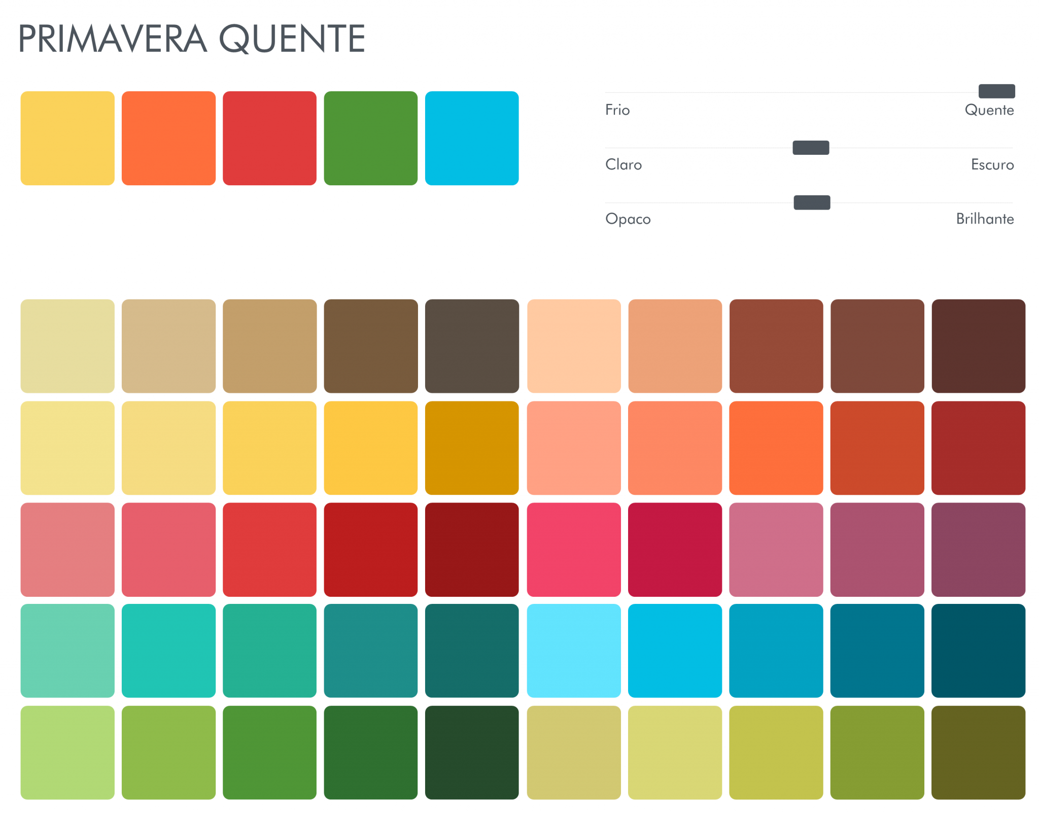 Especial Cartela de Cores | Primavera Quente - Fixbitt